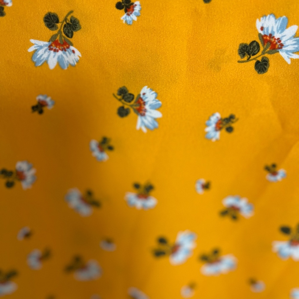 LOFT Orange Floral Skirt - Picture 4 of 4